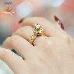BST nhẫn cầu hôn vàng 18K