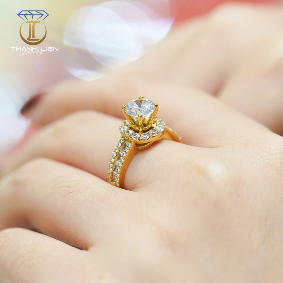 BST nhẫn cầu hôn vàng 18K