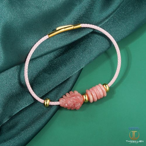Vòng Phong Thủy Charm Ngọc Vàng Thành Liên 4